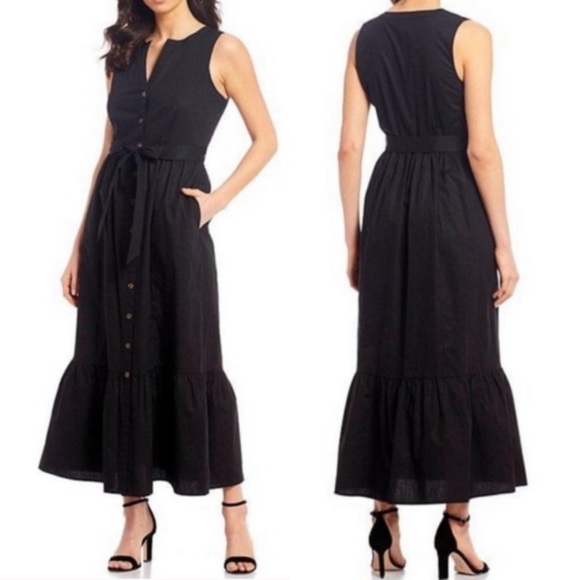 Calvin Klein Dresses & Skirts - Calvin Klein Oversized Maxi Shirt Dress Black 10